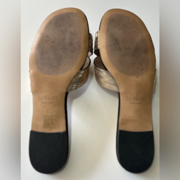 Botkier Women's Millie Chain Embellished Suede Crisscross Slide Sandals Size 7 - Picture 9 of 9